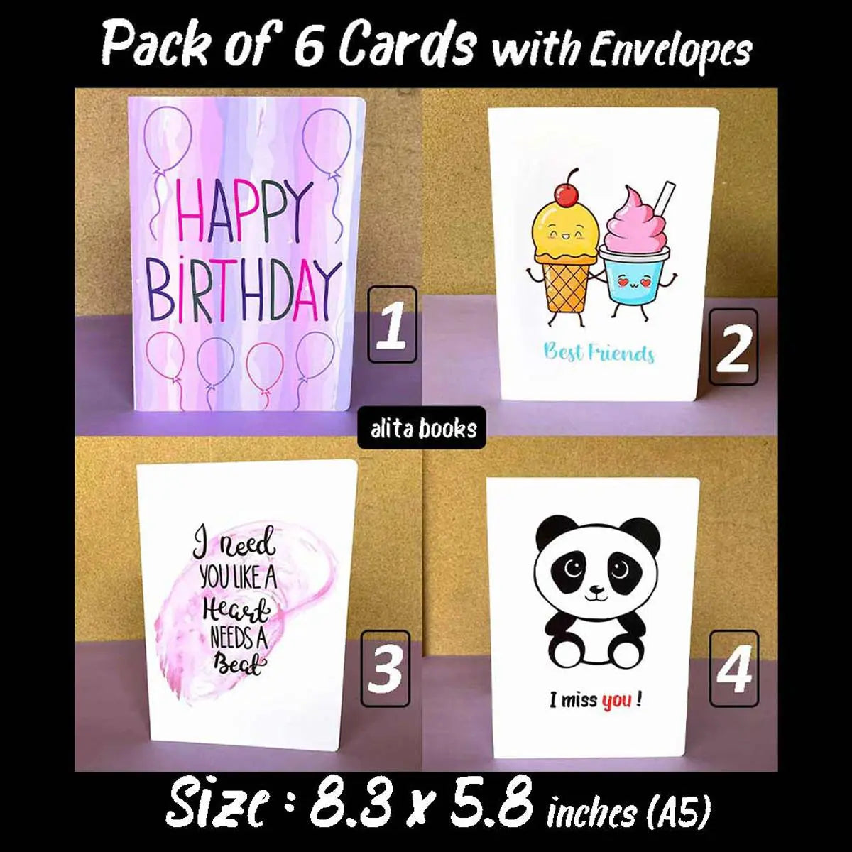 Pack of 6 - Cards