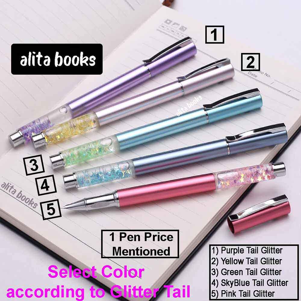 Premium Metal Glitter Tail - Pen