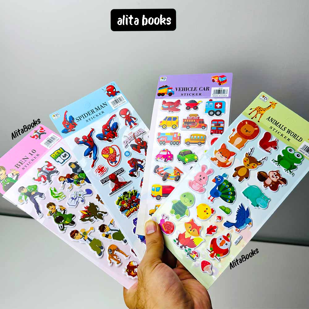 Pack 0f 4 Boys Character- Stickers