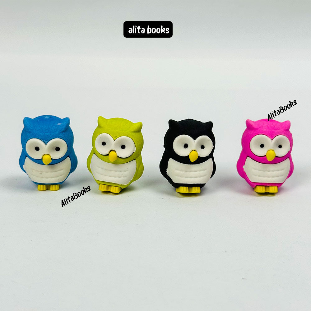 Pack of 4 Owl - Erasers