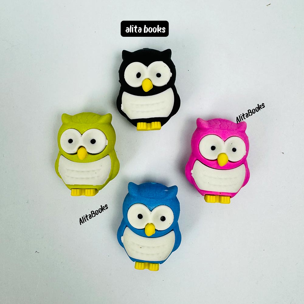 Pack of 4 Owl - Erasers