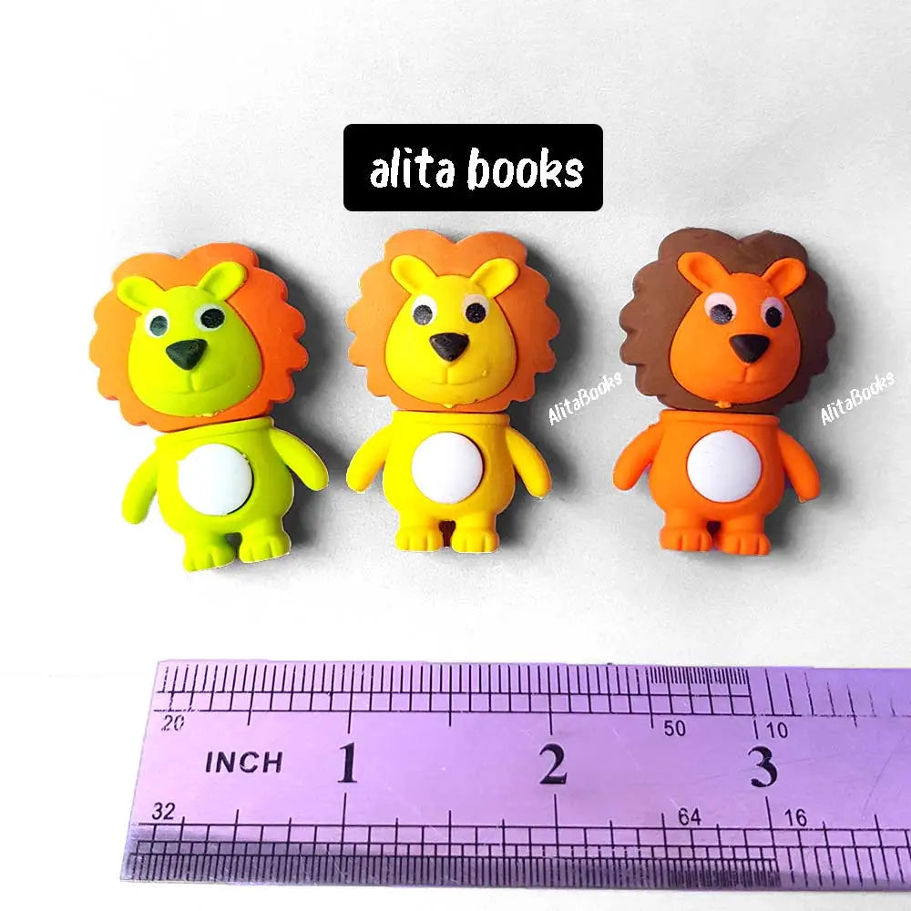 Pack of 3 Lion - Erasers