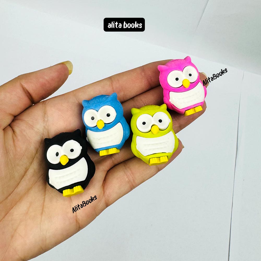 Pack of 4 Owl - Erasers