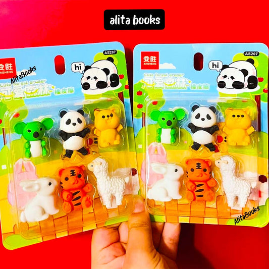 Pack of Animal Erasers