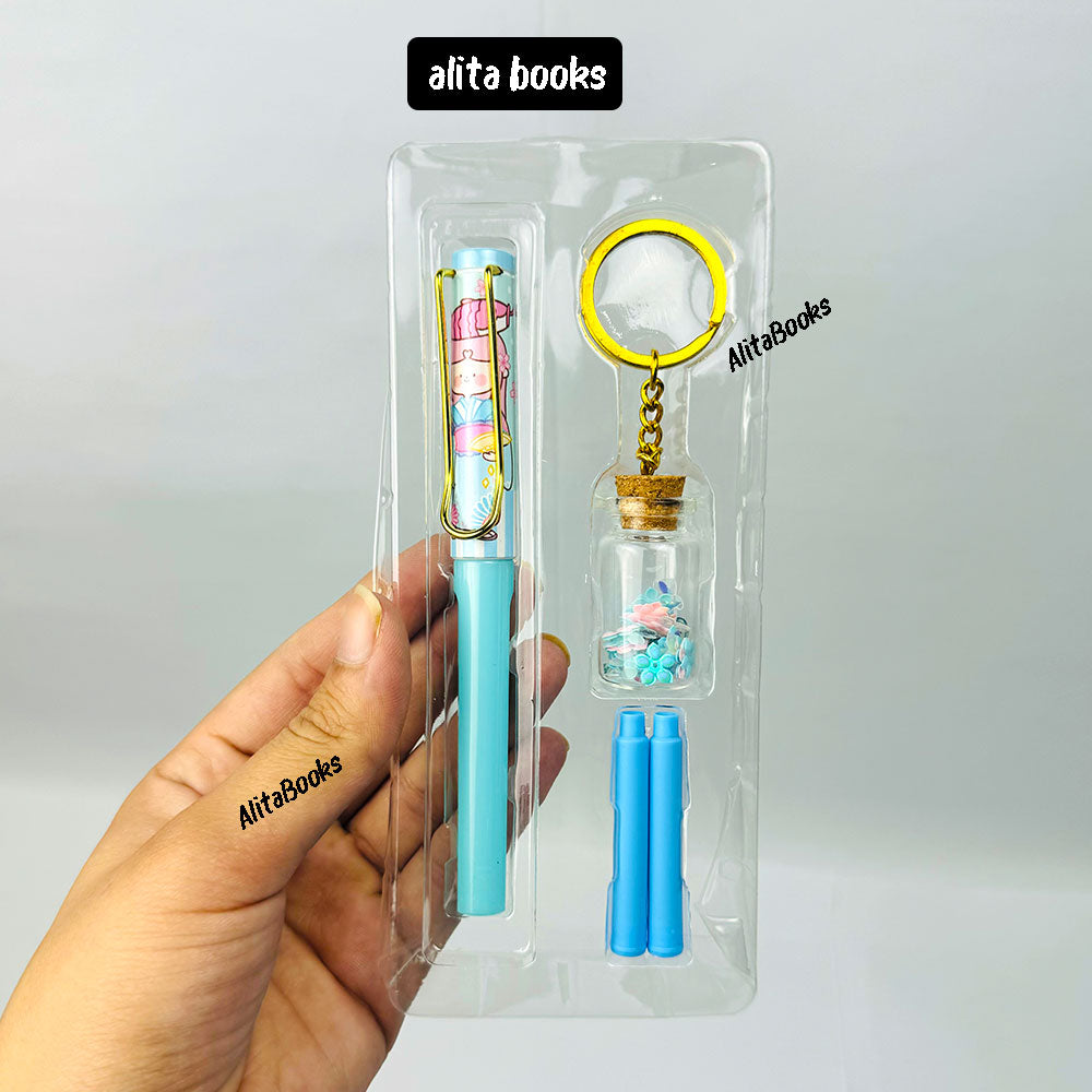 Ink Pen Set with Keyring - Pen