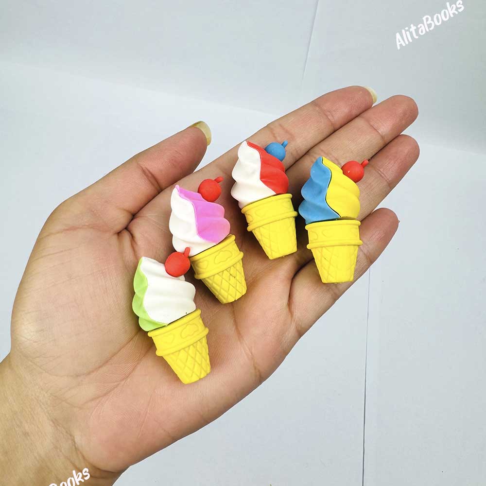 Pack of 4 Ice Cream - Erasers