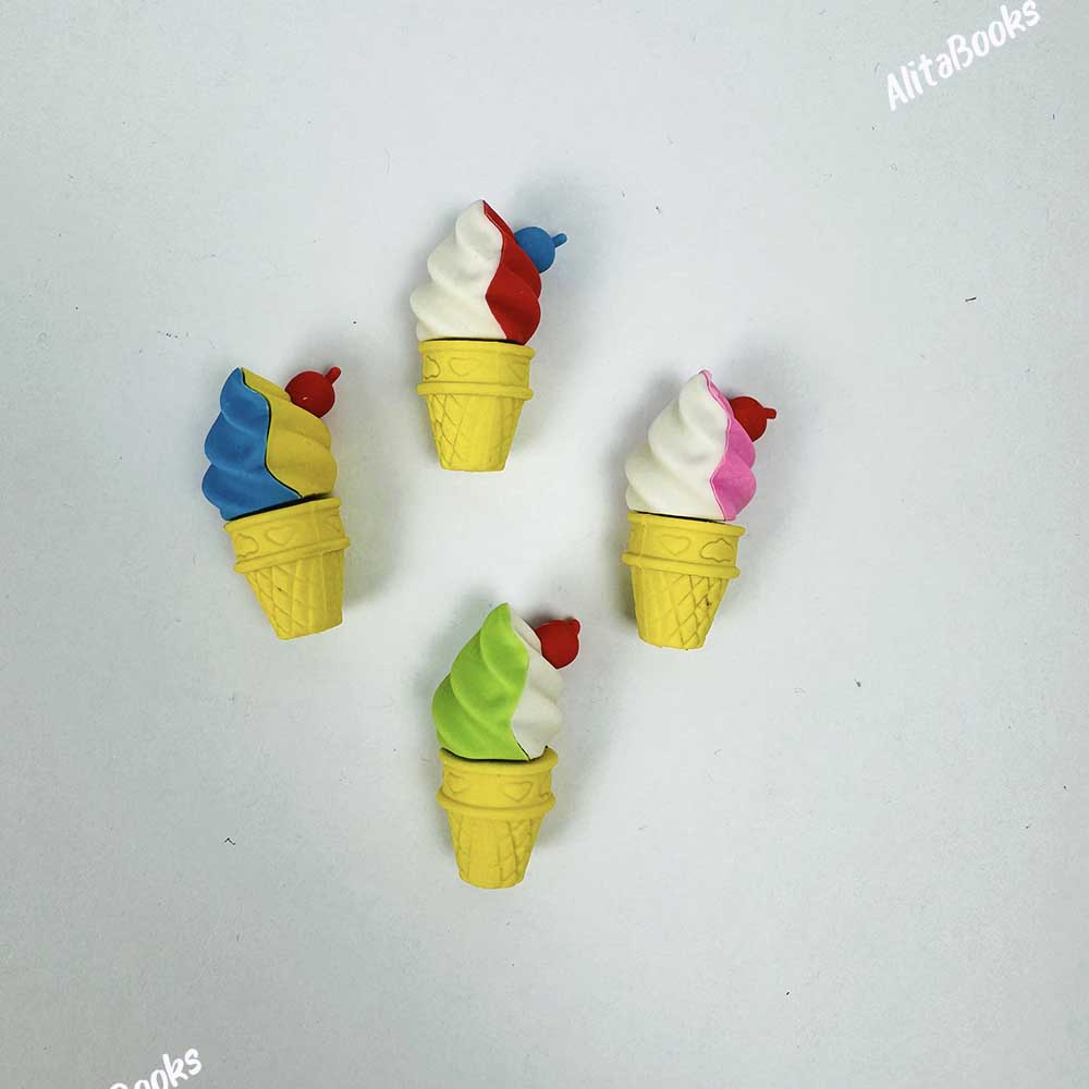 Pack of 4 Ice Cream - Erasers